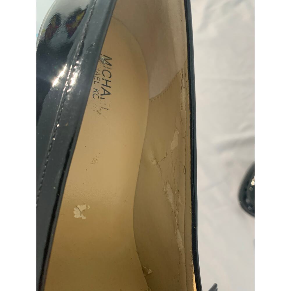 “MICHAEL Michael Kors Black Patent Leather Loafers Chunky Heel Size 8M” - Picture 3 of 5